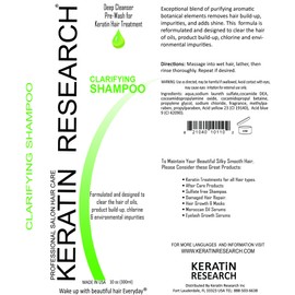 Best Clarifying Shampoo for Keratin Hair Straightening Treatment - Deep Cleans and Opens Cuticles for Optimal Keratin Receptivity, Removing Clingy Residues (10oz)