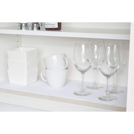 Wolfgang Puck Anti-Slip Non-Adhesive Unscented Shelf Paper and Liner for Kitchen Shelves, Cabinets, Pantry, Dresser Drawers, Bookshelves, and More, 15 Square Feet, White