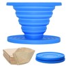 Collapsible Pour Over Coffee Dripper Set - Silicone Reusable Cone