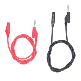 4mm Banana to Crocodile Clip Test Lead Stackable Soft Flexible Multimeter Electrical Test Cable 18AWG Red and Black