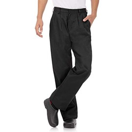 Chef Works Men's Basic Chef Pant, Black, 38
