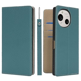 Havaya AQUOS R10 Case, Aquos R10 Case, Notebook Type, Genuine Leather, Strap, SH-51F, au Sharp, Sharp, SH51F, docomo, Shockproof, Cover, SoftBank, Card Storage, Stand Function, Leather, Sky Blue
