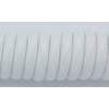 White Coiled Cable for Mechanical Keyboards (5 ft, USB-C Nickel