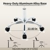 FIRAVOE Swivel Rolling Stool Adjustable Height 20"-27" (Sturdy Aluminum Base)