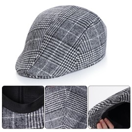 Rthjsfj 5Pcs Old Man Grandpa Costume Kit - Gray Mustache and Eyebrows, Glasses, Flat Hat, Inflatable Cane, 100 Years Old Costumes Accessories Set