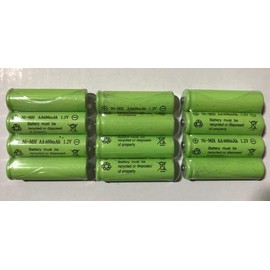 12-Pieces Size 1.2V AA(300/600/800mAh) Or AAA (600mAh/800mAh) and Ni-Cd/Ni-MH Rechargeable Battery for Solar Light and Solar Devices (1.2V AA 600mAh Ni-MH)