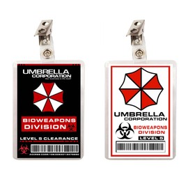 Umbrella Corporation Bioweapons Division ID Set of 2 ID Badges
