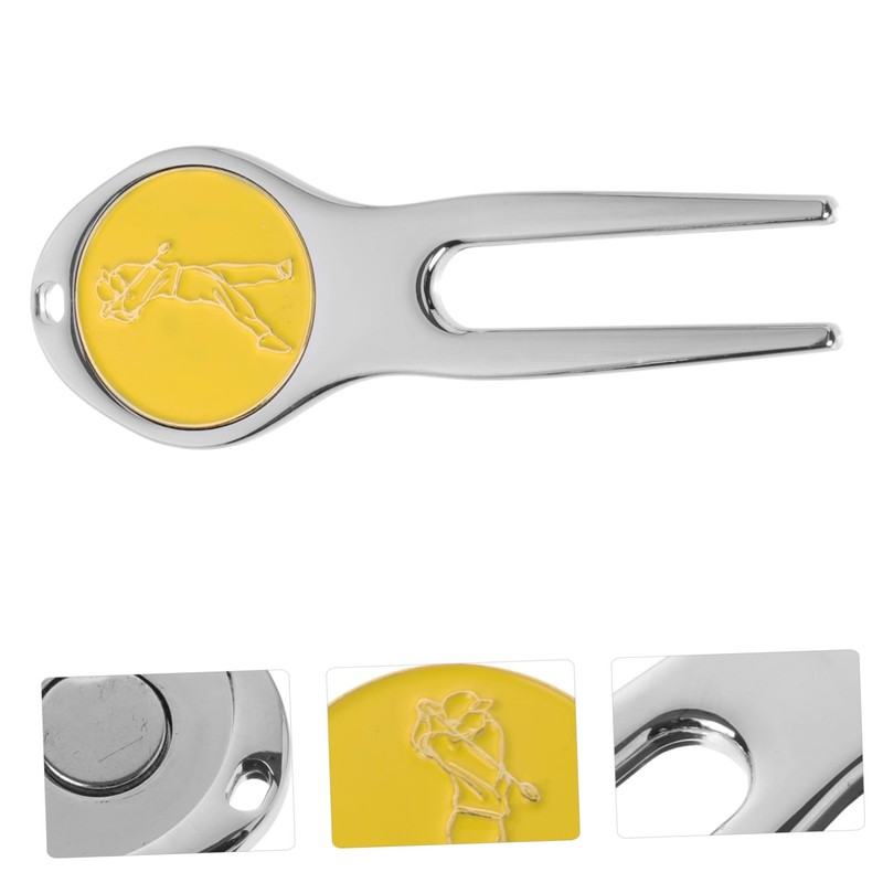 OHPHCALL 3pcs Golf Divot Repair Tool Marker Fork for Turf