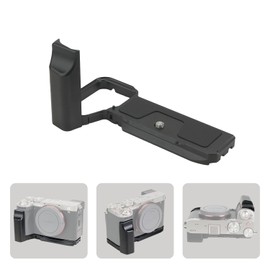 FOMOZER Handgrip L Shape Grip for A7C2/A7CR, Compatible with Arca Swiss Tripod Fluid Head, Black Bracket (LH-02(Black Grip))