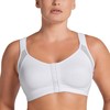 Leonisa Women's Posture Corrector Wireless Back Support Bra, White, 40B