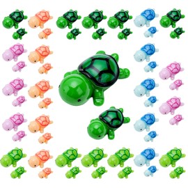 50 Pcs Mini Resin Animals Sea Turtle Figurines, Miniature Cute Turtle, Little Turtle Garden Decorations Car Ornaments DIY Micro Landscape Aquarium Dollhouse Decor