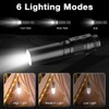 AUCLAYTEC 500 Lumens Tactical Flashlight, 6 Modes Pocket Flashlight Rechargeable