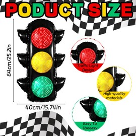 2Pcs Traffic Light Balloons for Race Car Birthday Party Decorations Race Car Balloons Car Themed Birthday Party Decorations Supplies