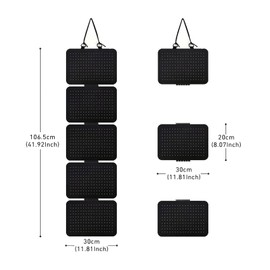 BYERUITE Hanging Enamel Pin Panels Display Pages with 5 Loose-leaf Board Pieces, Hanging Brooch Pin Organizer, Removable Badge Collection Display Holder (Pins Not Included)