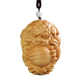 Pixiu, Wood Carving, Feng Shui Goods, Palm Size, Good Luck Goods, Place Decoration, Interior Accessories, Money Up Strap, Roots, Luck (Style 4)
