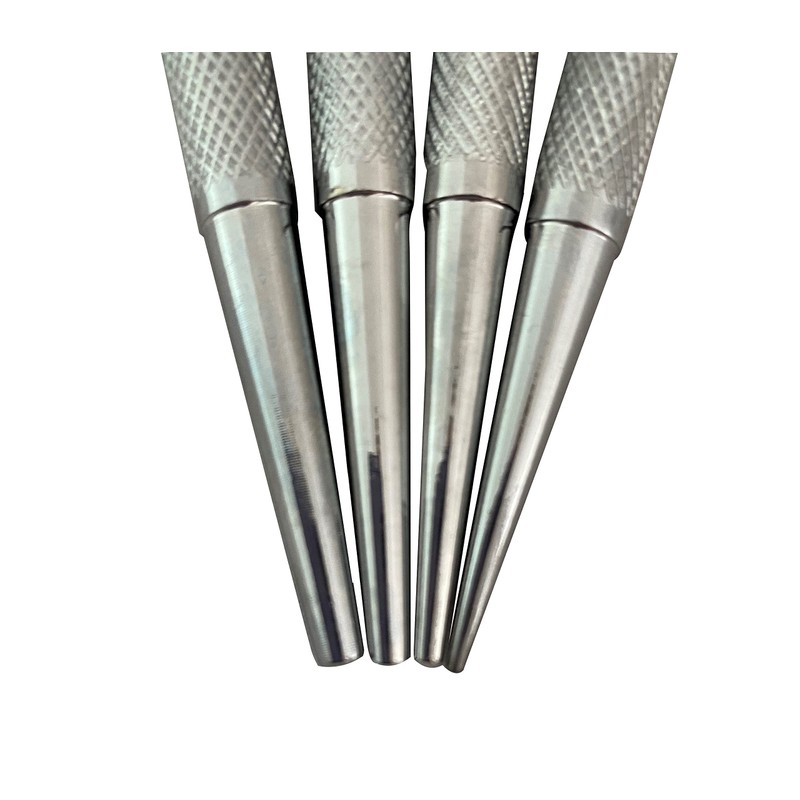 4 Piece Coloured Nail Punch Set (0.8mm, 1.6mm, 2.4mm and