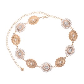 FRCOLOR Antique Adjustable Metal Waist Chain for Women Premium Body Jewelry with Western Influence for Festivals and Daily Wear