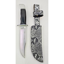 Buck Knives 119 Sheath Right Pull Faux Domino White python skin sheath only