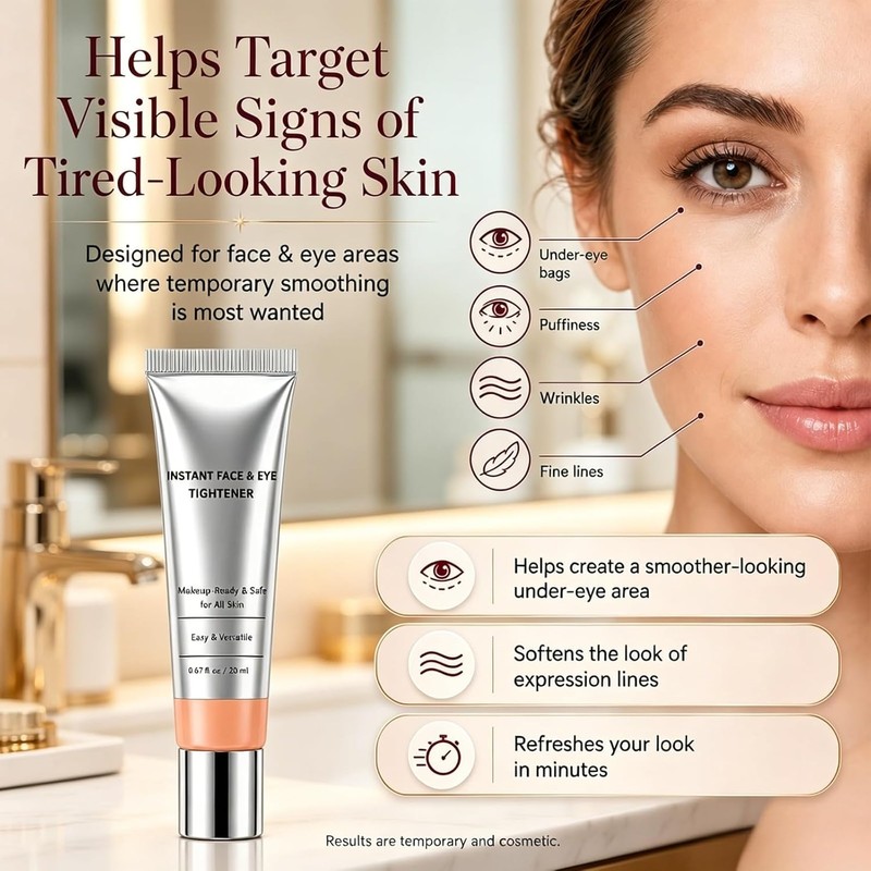 Instant Eye & Face Tightener Cream for Under Eye Bags