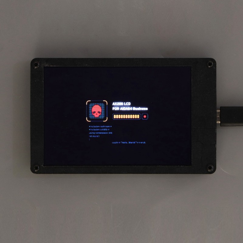 USB Mini Screen Adjustable Brightness 3.5in IPS Computer Temp CPU