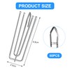 Pmueuff Curtain Hooks Metal, Pack of 60 Stainless Steel Curtain