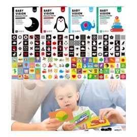 Tarjetas Montessori De Estimulación Visual Para Bebés 80 Niñ                                                                                          