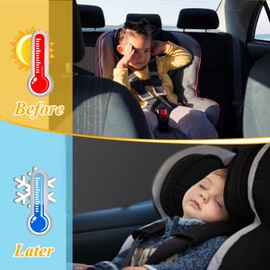 4 Pcs Magnetic Car Side Window Shades Universal Car Sunshades UV-Blocking Sun Shade Windscreen Cars Window Curtains Blinds for Baby Pets Safety Privacy Fits Most Vehicles Black