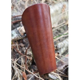 Bracelet-Short Combat Cuffs Dark Brown Leather with Leather Lining-Arm Protectors-Arm Rail Medieval LARP Viking