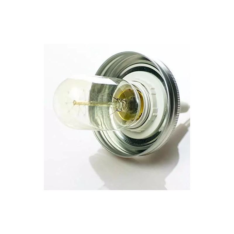 Fantado Regular Mouth Mason Jar Pendant Light Cord Kit Lid