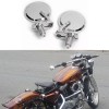 KEEPDSGN 7/8" Bar End Chrome Motorcycle Rearview Mirror Fit For