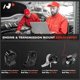 A-Premium Engine Motor Mount and Transmission Mount Kit Compatible with Nissan Murano 2003 2004 2005 2006 2007 V6 3.5L, FWD, 4-PC Set, Replace# 11270-8J10A, 11270-CN101