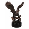 Wings Of Glory Bald Eagle Perching On Tree Bronzed Resin