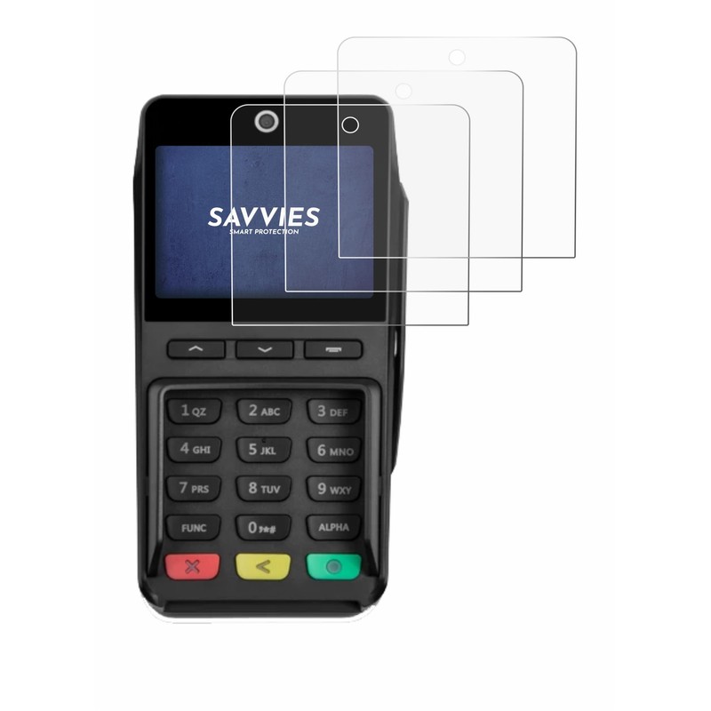 Savvies 6 Pack Screen Protector compatible with Pax Q25 Pinpad