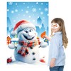 FINGOOO Pin The Nose On The Snowman, Large Snowman Poster