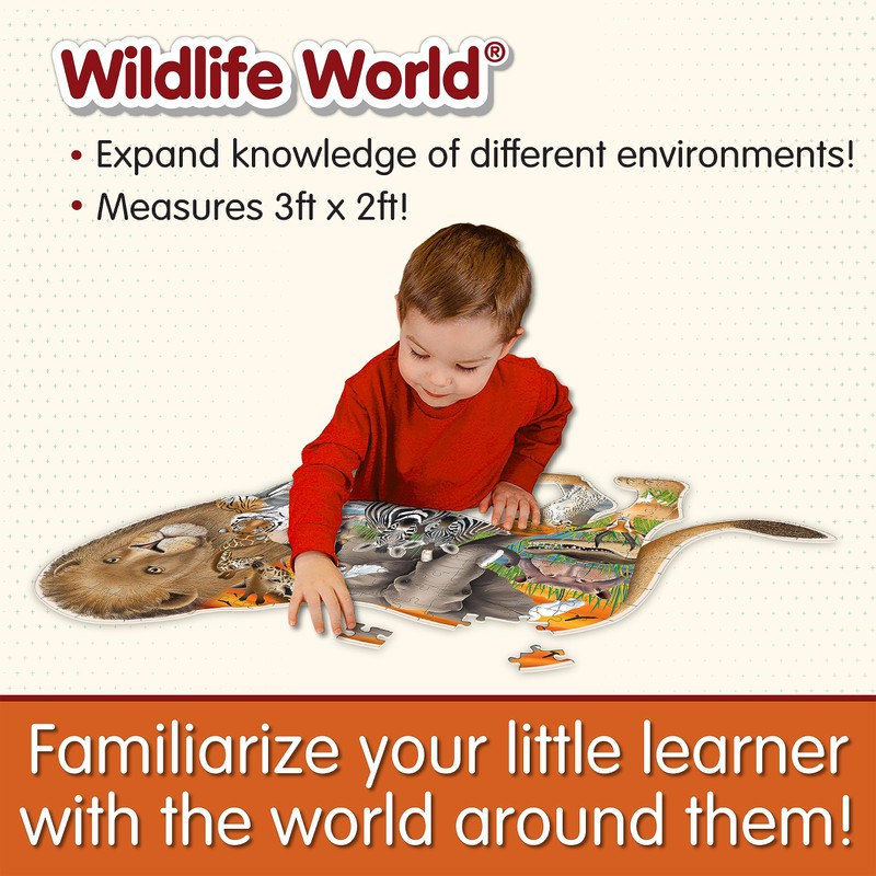 The Learning Journey U223697 Wildlife World-Safari Puzzle (200pcs), One Size
