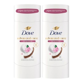 Dove Advanced Care Antiperspirant, Caring Coconut, 2.6 oz, Twin Pack