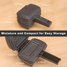 UVFAST Mini Sandwich Maker with Removable Plates: Portable Grilled Cheese Maker, Electric Breakfast Sandwichera with Non-Stick Plates, Hot Sandwich Maker Press for Cooking Breakfast, Grilled Cheese