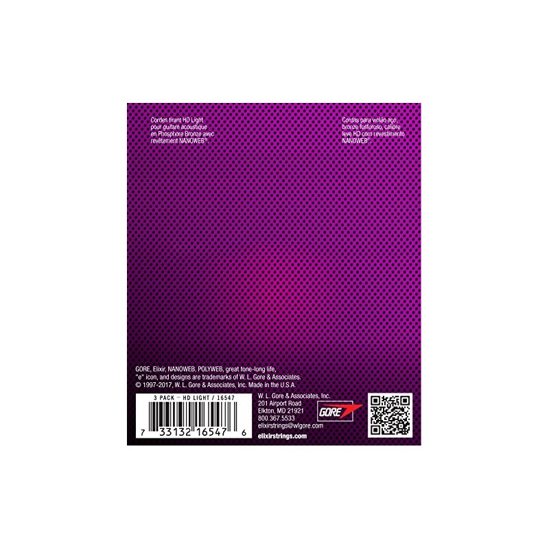 Elixir Strings 16547 cuerdas para guitarra acústica de bronce fosfórico
