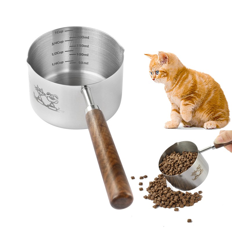 Dog Cat Food Scoop Measuring Cup, LCCOWOT Stainless Steel 1