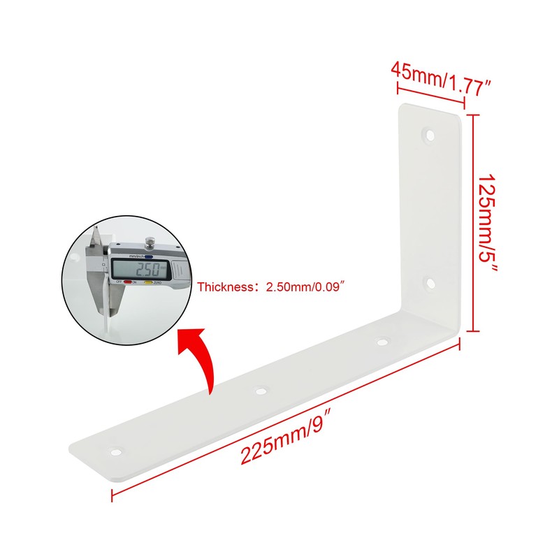Alise Floating Shelf Brackets Heavy Duty L-Shaped Wall Brackets -