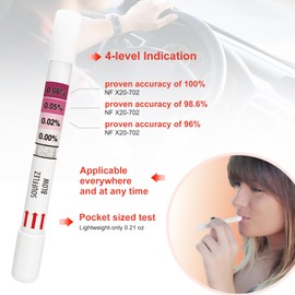 AssuTest Breathalyzers for Alcohol, Single-Use Disposable Breath Alcohol Analyzer 4-Level Indication Home Testing for Personal Use, 2 Tests