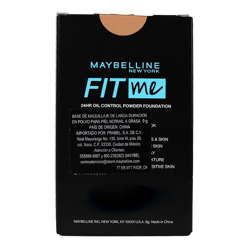 Base Maquillaje Maybelline Fit Me