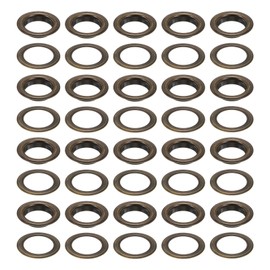 sourcing map 20pcs Grommet Eyelets 25mm Metal Grommet Kit for Shoes Clothes Leather Fabric Belt DIY, Bronze