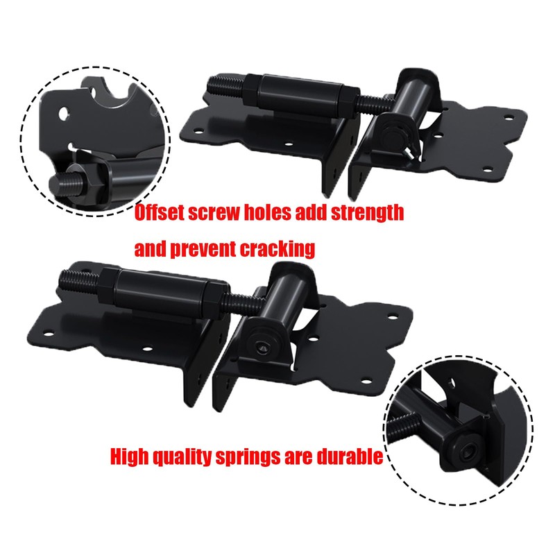 Self Closing Gate Hinges Heavy Duty for Wooden/Vinyl/PVC Fence Gate