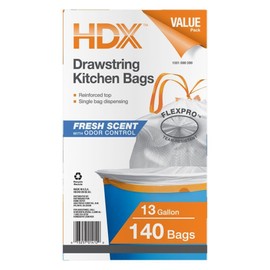 HDX 13 Gal. Flexpro Kitchen Bag with Fresh Scent (140-Count) - 1 Pack