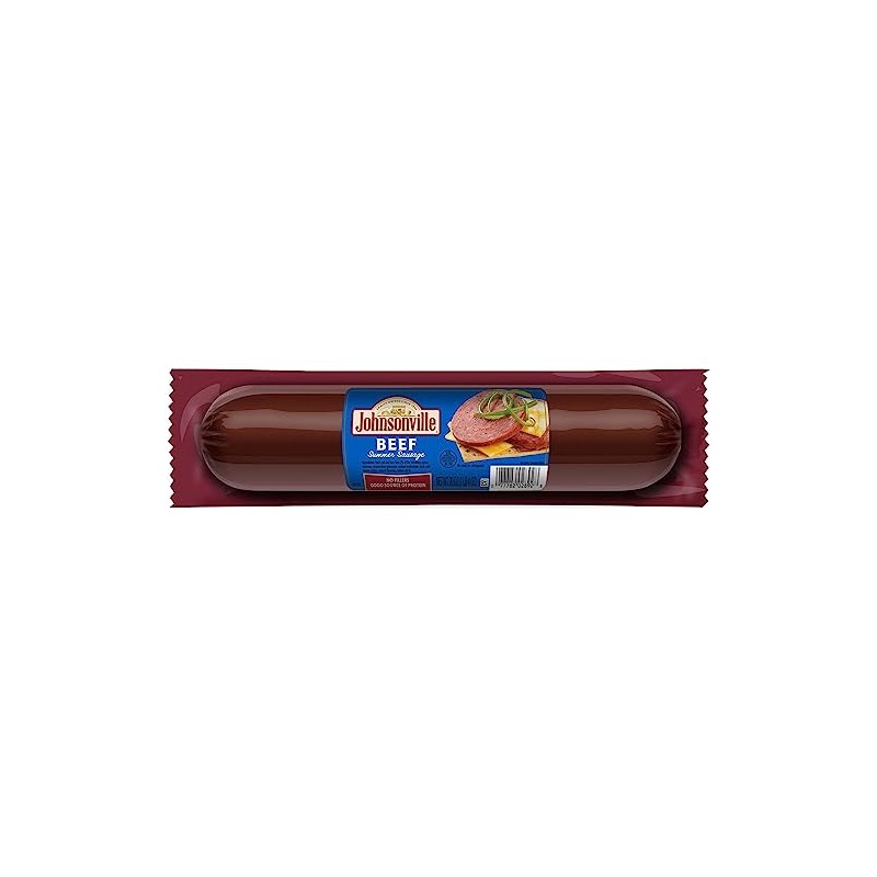 Johnsonville Beef Summer Sausage 1/20oz, Good Source of Protein, Great