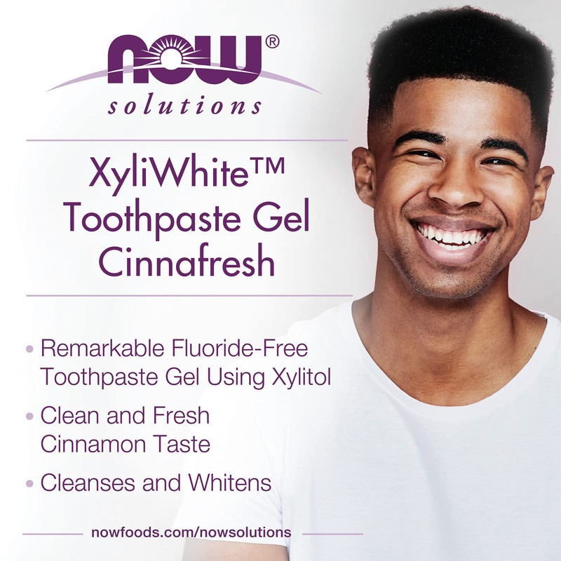 NOW Foods Solutions, Xyliwhite™ Toothpaste Gel, Cinnafresh, Cleanses and Whitens,