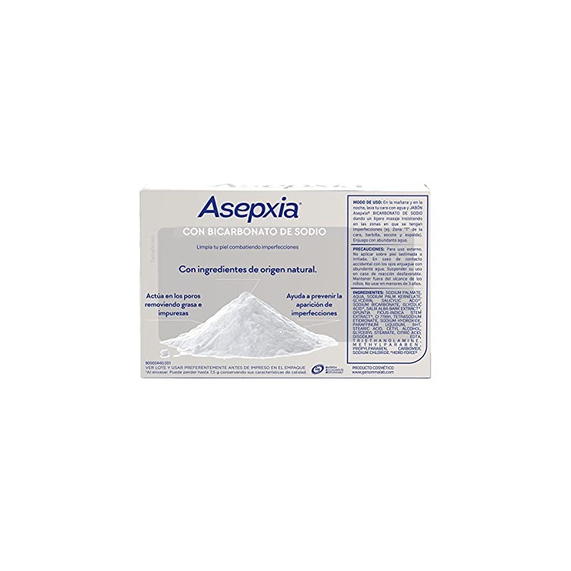 ASEPXIA - Bicarbonato de Sodio Jabón en Barra. Limpia la