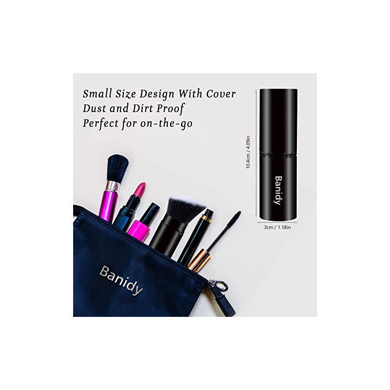 Brocha Maquillaje Kabuki Cara Cepillo Retráctil Viaje Portátil Impecable Base