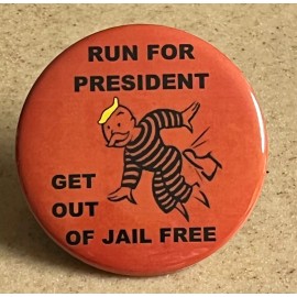 Anti-Trump Monopoly "Run For President, Get out of Jail Free" Magnet 2 1/4 inch